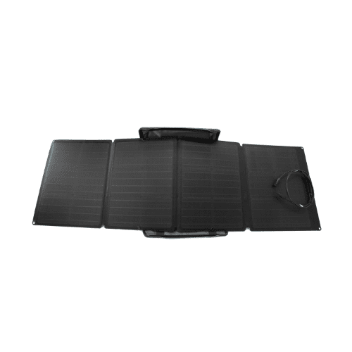 Portable foldable solar panel for eco-friendly energy generation, ideal for outdoor and off-grid use, compatible with EcoFlow power stations.