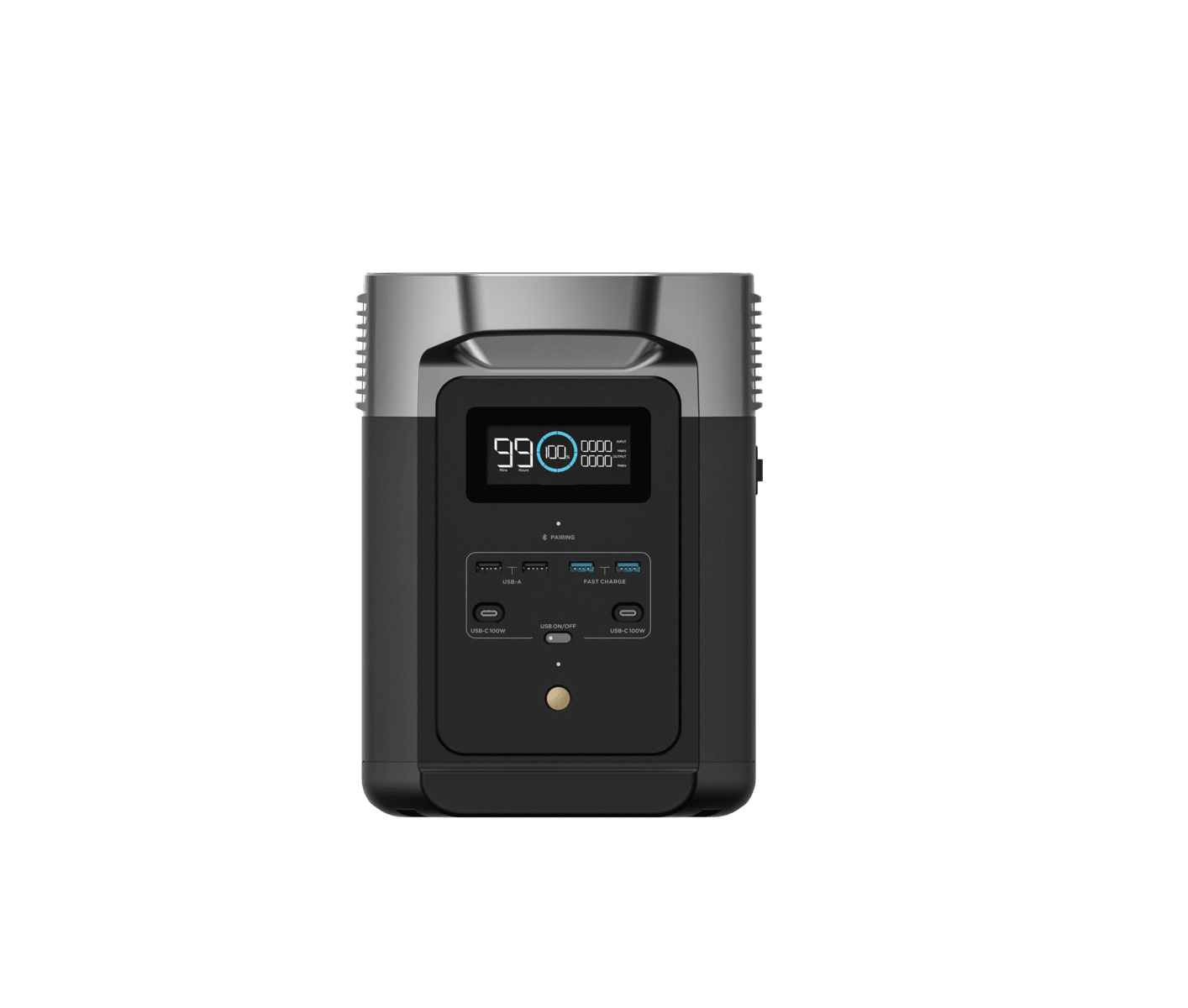 High-capacity portable power station with multiple USB ports, LCD display, and fast-charging capabilities, ideal for outdoor activities and home backup.