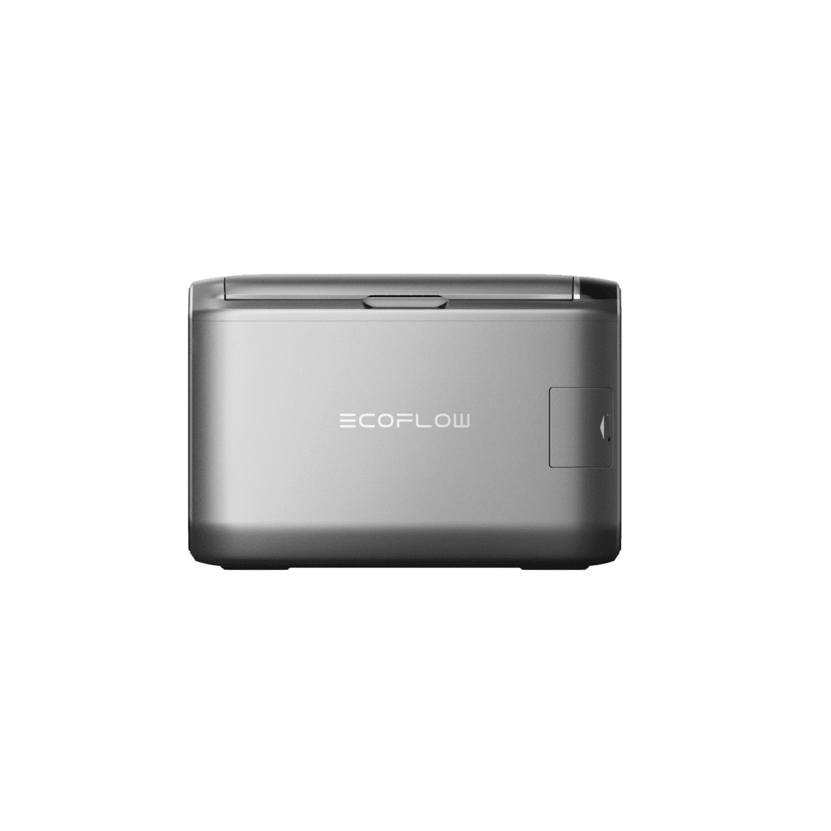 Compact portable EcoFlow power station in grey for outdoor and emergency energy solutions.