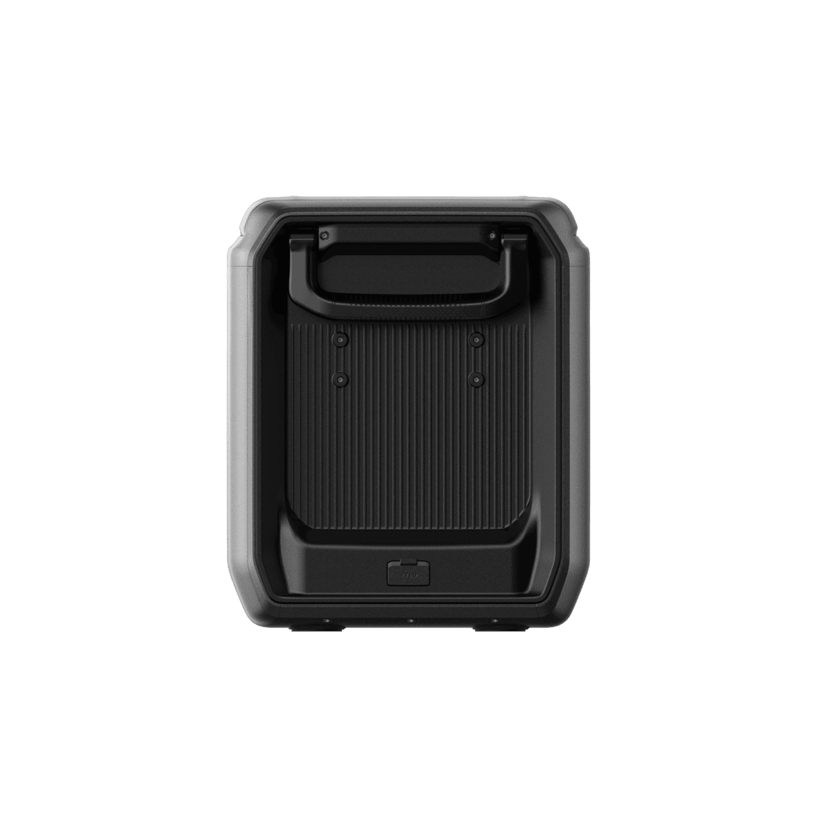 Lightweight portable power station with handle for outdoor use and emergency backup, EcoFlow power generator with durable design and high-capacity battery, ideal for camping, travel, and home energy needs.